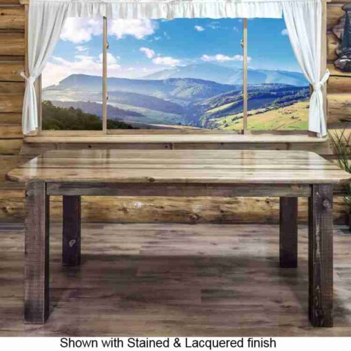 Amish "homestead collection" pine dining table - 4 post by montana woodworks