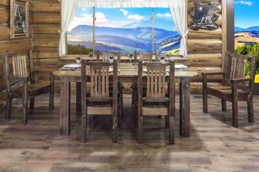 Amish "homestead collection" pine dining table - 4 post by montana woodworks - image 2