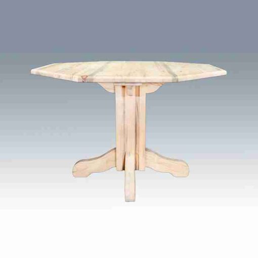Amish "homestead collection" pine dining table - pedestal style by montana woodworks - image 2
