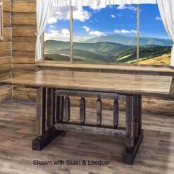 Amish "Homestead Collection" Pine Dining Table - Trestle Base by Montana Woodworks