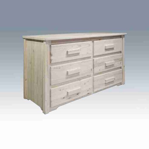 Amish "homestead collection" pine dresser - 6 drawer by montana woodworks - image 2
