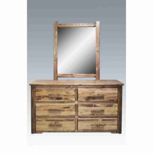 Amish "homestead collection" pine dresser - 6 drawer by montana woodworks - image 3