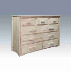 Amish homestead collection pine dresser 9 drawer by montana woodworks 43