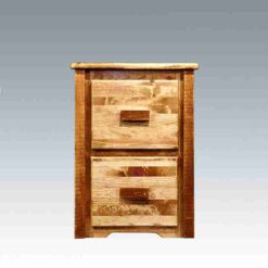Amish "Homestead Collection" Pine File Cabinet - 2 Drawer by Montana Woodworks