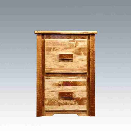 Amish "homestead collection" pine file cabinet - 2 drawer by montana woodworks