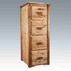 Amish "Homestead Collection" Pine File Cabinet - 4 Drawer by Montana Woodworks