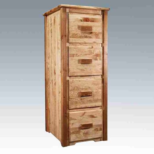Amish "homestead collection" pine file cabinet - 4 drawer by montana woodworks