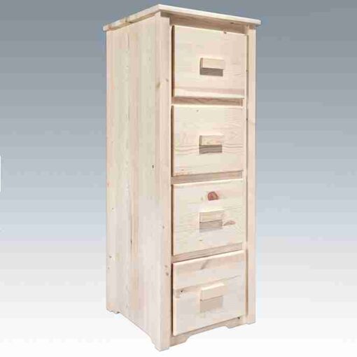Amish "homestead collection" pine file cabinet - 4 drawer by montana woodworks - image 2
