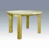Amish "Homestead Collection" Pine Log Exterior Patio Table by Montana Woodworks