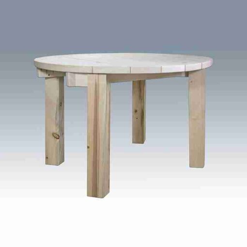 Amish "homestead collection" pine log exterior patio table by montana woodworks - image 2