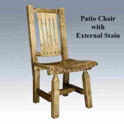 Amish homestead collection pine log exterior patio table by montana woodworks 61