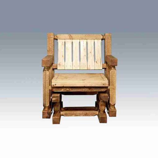 Amish "homestead collection" pine single glider by montana woodworks
