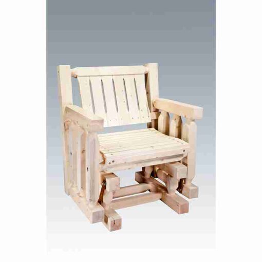 Amish "homestead collection" pine single glider by montana woodworks - image 2