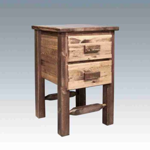Amish "homestead collection" pine nightstand - 2 drawer by montana woodworks
