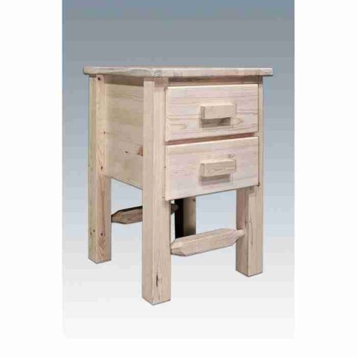 Amish "homestead collection" pine nightstand - 2 drawer by montana woodworks - image 2