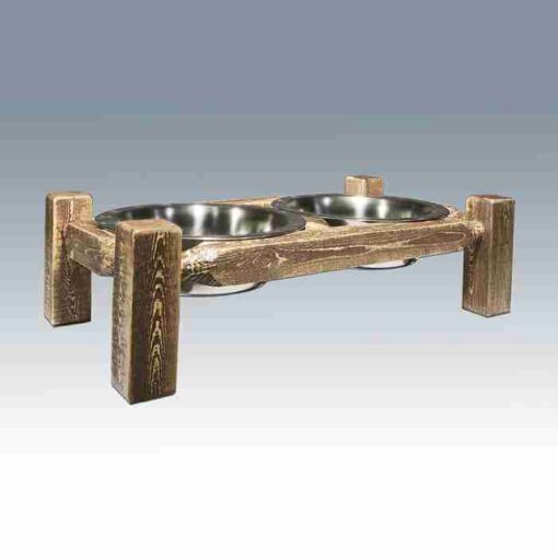 Amish "homestead collection" pine pet feeder - large by montana woodworks