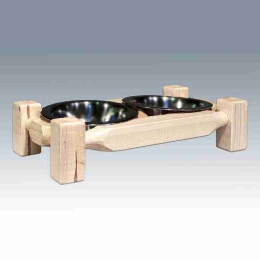 Amish "homestead collection" pine pet feeder - small by montana woodworks - image 2