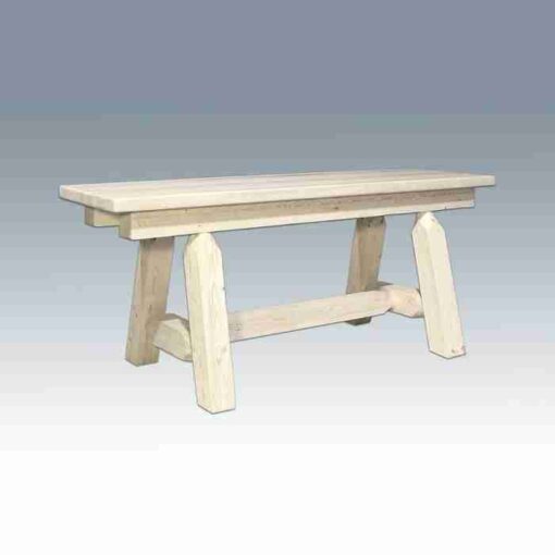 Amish "homestead collection" pine plank style bench by montana woodworks - image 2