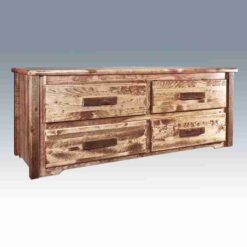 Amish "Homestead Collection" Pine Sitting Chest - 4 Drawer by Montana Woodworks