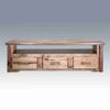 Amish "Homestead Collection" Pine Sitting Chest - Entertainment Center by Montana Woodworks