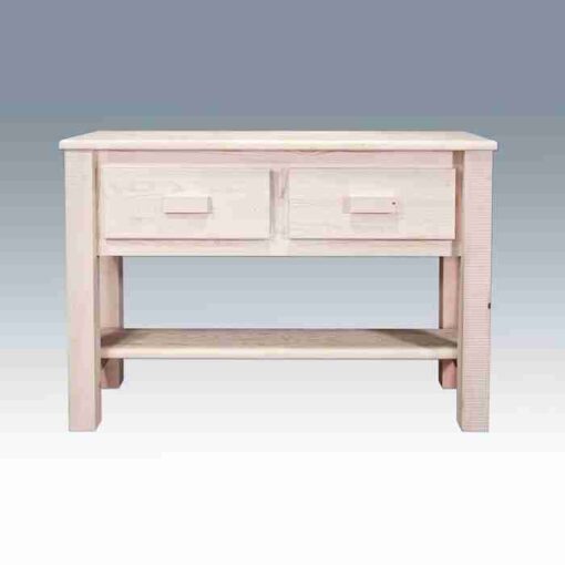 Amish "homestead collection" pine sofa table by montana woodworks - image 2