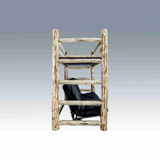 Amish "montana collection" log twin over futon bunk bed by montana woodworks - image 3