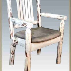 Amish montana collection pine log arm chair by montana woodworks 89