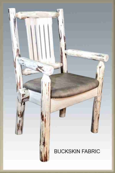 Amish montana collection pine log arm chair by montana woodworks 89