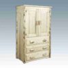 Amish "Montana Collection" Pine Log Armoire by Montana Woodworks