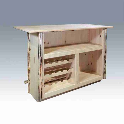 Amish "montana collection" pine log bar - deluxe by montana woodworks