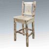 Amish "Montana Collection" Pine Log Bar Stool With Back by Montana Woodworks
