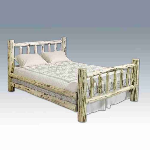 Amish "montana collection" pine log bed by montana woodworks