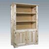 Amish "Montana Collection" Pine Log Bookcase With Storage by Montana Woodworks
