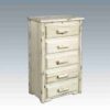 Amish "Montana Collection" Pine Log Chest - 5 Drawer by Montana Woodworks