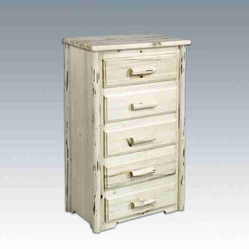 Amish "montana collection" pine log chest - 5 drawer by montana woodworks