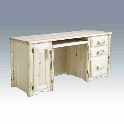 Amish "montana collection" pine log computer desk by montana woodworks