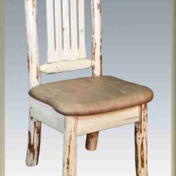 Amish montana collection pine log dining chair by montana woodworks 88