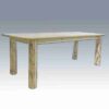 Amish "Montana Collection" Pine Log Dining Table - 4 Post by Montana Woodworks