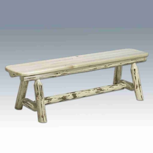 Amish "montana collection" pine log dining table - 4 post by montana woodworks - image 5