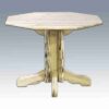 Amish "Montana Collection" Pine Log Dining Table - Pedestal Style by Montana Woodworks