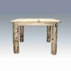 Amish "Montana Collection" Pine Log Dining Table - Square by Montana Woodworks