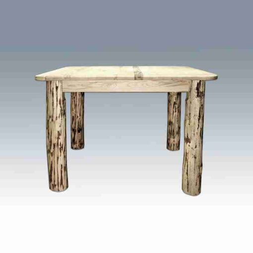 Amish "montana collection" pine log dining table - square by montana woodworks