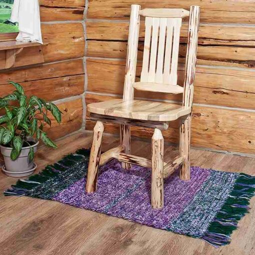 Amish "montana collection" pine log dining table - trestle base by montana woodworks - image 3