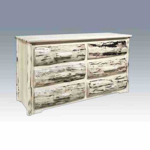 Amish "montana collection" pine log dresser - 9 drawer by montana woodworks - image 2