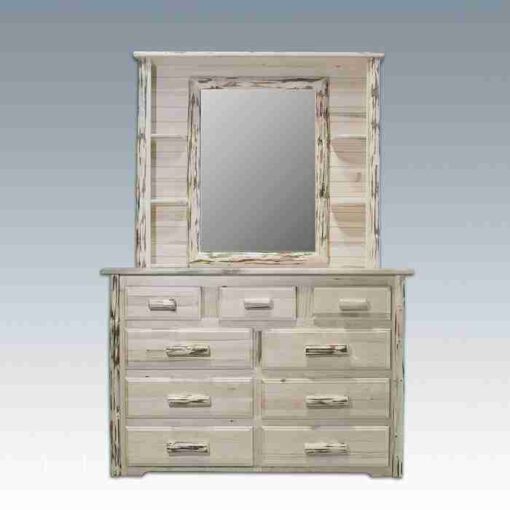 Amish "montana collection" pine log dresser - 9 drawer by montana woodworks - image 3