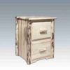 Amish "Montana" Pine Log File Cabinet - 2 Drawer by Montana Woodworks