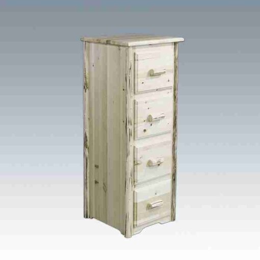 Amish "montana collection" pine log file cabinet - 4 drawer by montana woodworks
