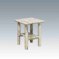 Amish "Montana Collection" Pine Log Nightstand by Montana Woodworks