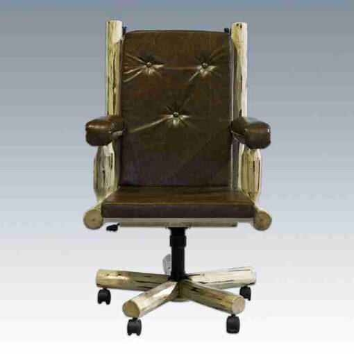 Amish "montana collection" pine log office chair by montana woodworks