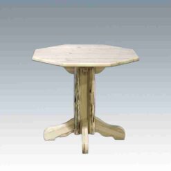 Amish "Montana Collection" Pine Log Pedestal Bistro Table - Pub Table by Montana Woodworks